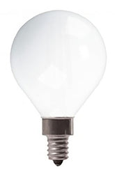 GE 25046 LED Bulb, Decorative, G16 Lamp, 40 W Equivalent, E12 Lamp Base, Dimmable, Soft White Light, 2700 K Color Temp
